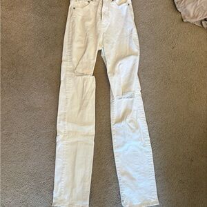 Madewell Women's White Straight Leg Jeans